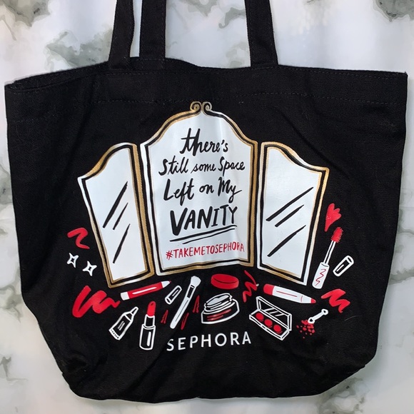 🎒 Sephora Black Vanity Tote Bag - Picture 3 of 10